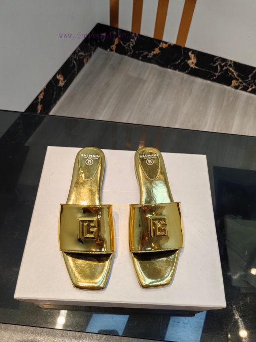 Out, Balmain 2024 Spring/Summer Fashion Flat SlippersBrand Balmain 𝘽𝙖𝙡𝙢𝙖𝙞𝙣 by French fashionosxulbrf - Image 2