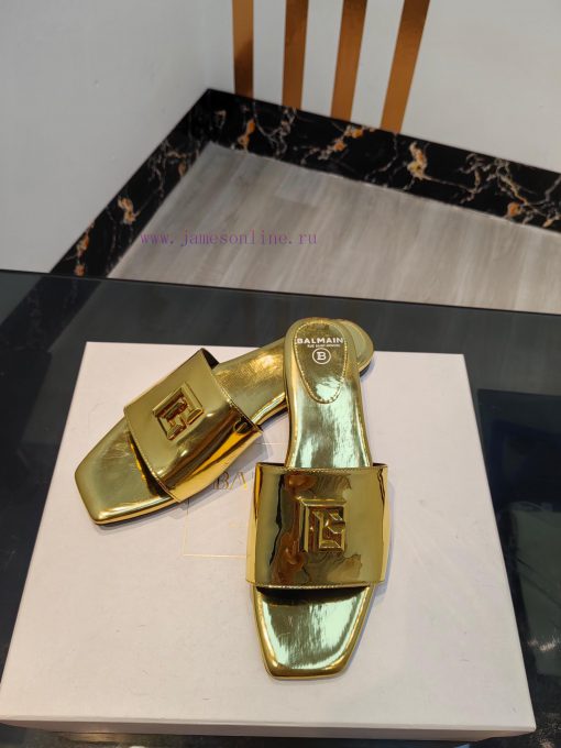 Out, Balmain 2024 Spring/Summer Fashion Flat SlippersBrand Balmain 𝘽𝙖𝙡𝙢𝙖𝙞𝙣 by French fashionosxulbrf - Image 8