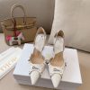 Dior's early spring new pointed Mouller slippers for women, star width CD letter logo high-hiosxniqo