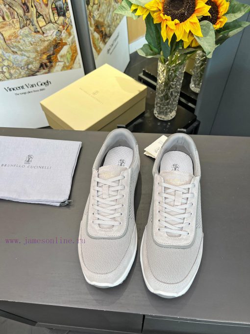 Brunello Cucinelli Four Seasons Knitted Casual Men's ShoesOne to one replica fly weave on thxg3n62b1 - Image 5