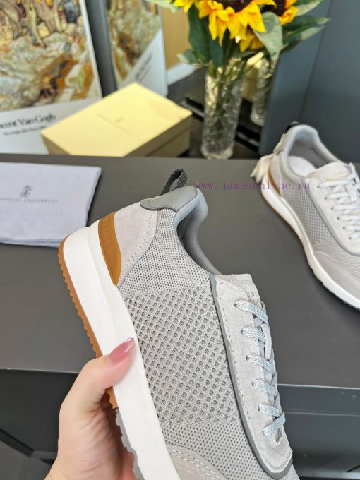 Brunello Cucinelli Four Seasons Knitted Casual Men's ShoesOne to one replica fly weave on thxg3n62b1 - Image 9