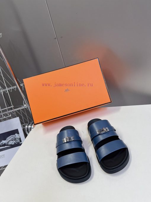 Male 10 Η ERMES Hermes Spring/Summer Classic Couple's Second Uncle Slippers Chypre Ugly Cute3fpqkojm - Image 2