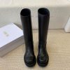 Dior 24ss new autumn and winter retro British style Block new knight boots round toe thick serv8q18u
