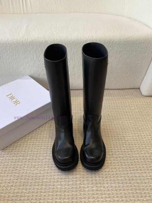 Dior 24ss new autumn and winter retro British style Block new knight boots round toe thick serv8q18u - Image 2