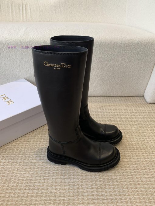 Dior 24ss new autumn and winter retro British style Block new knight boots round toe thick serv8q18u - Image 3