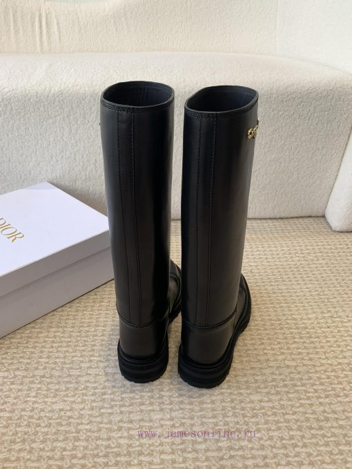 Dior 24ss new autumn and winter retro British style Block new knight boots round toe thick serv8q18u - Image 7