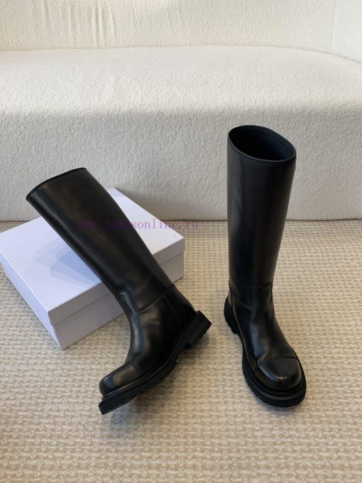 Dior 24ss new autumn and winter retro British style Block new knight boots round toe thick serv8q18u - Image 8