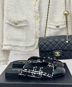 Chanel | Chanel 24P New ProductDouble C bow color blocked half slippersThe shoe upper is mad60ignc9b