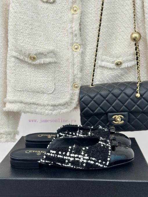 Chanel | Chanel 24P New ProductDouble C bow color blocked half slippersThe shoe upper is mad60ignc9b