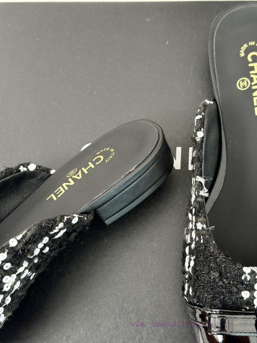 Chanel | Chanel 24P New ProductDouble C bow color blocked half slippersThe shoe upper is mad60ignc9b - Image 7
