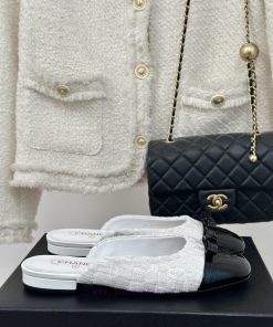 Chanel | Chanel 24P New ProductDouble C bow color blocked half slippersThe shoe upper is mad7xi8wqhc