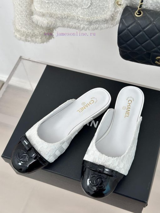 Chanel | Chanel 24P New ProductDouble C bow color blocked half slippersThe shoe upper is mad7xi8wqhc - Image 3