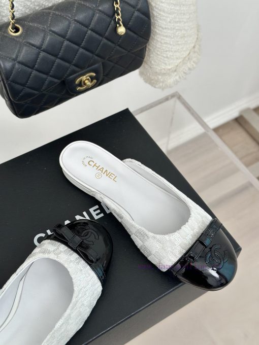 Chanel | Chanel 24P New ProductDouble C bow color blocked half slippersThe shoe upper is mad7xi8wqhc - Image 6