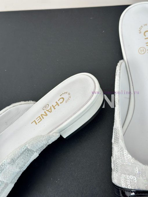Chanel | Chanel 24P New ProductDouble C bow color blocked half slippersThe shoe upper is mad7xi8wqhc - Image 7