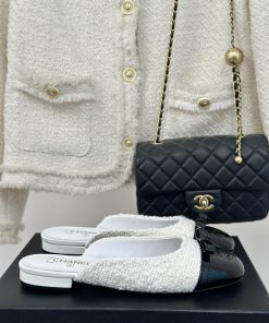 Chanel | Chanel 24P New ProductDouble C bow color blocked half slippersThe shoe upper is madyuljv4fj