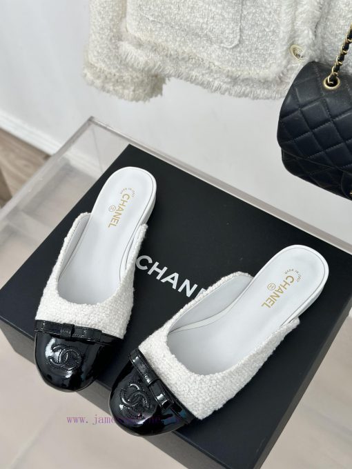 Chanel | Chanel 24P New ProductDouble C bow color blocked half slippersThe shoe upper is madyuljv4fj - Image 3