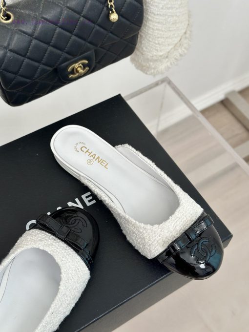 Chanel | Chanel 24P New ProductDouble C bow color blocked half slippersThe shoe upper is madyuljv4fj - Image 6