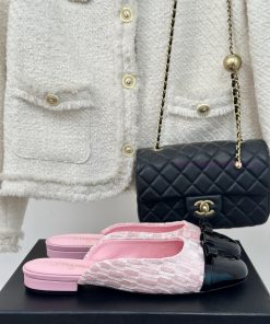 Chanel | Chanel 24P New ProductDouble C bow color blocked half slippersThe shoe upper is mad6gxyc51k
