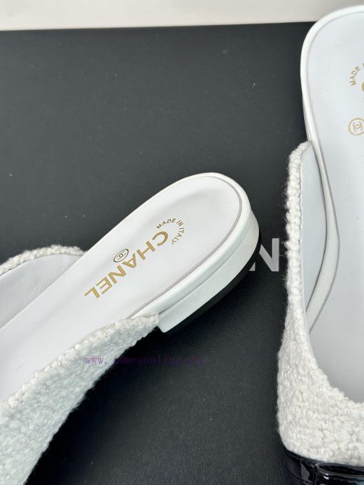 Chanel | Chanel 24P New ProductDouble C bow color blocked half slippersThe shoe upper is madyuljv4fj - Image 7