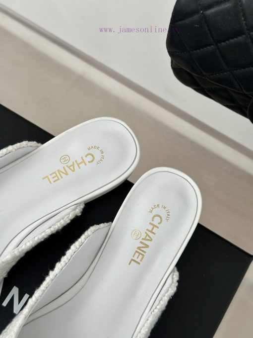 Chanel | Chanel 24P New ProductDouble C bow color blocked half slippersThe shoe upper is madyuljv4fj - Image 9