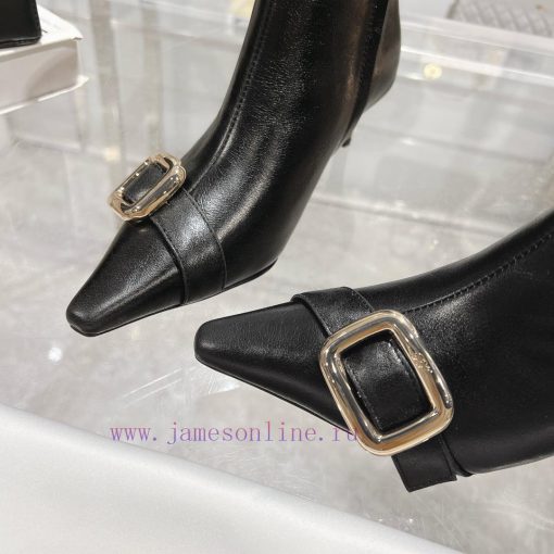 𝐑𝐨𝐠𝐞𝐫𝐕𝐢𝐯𝐢 * 24 New RV Women's Shoes Viv Choc Metal Buckle Thin Heel Short Boots RV's new boo57irajdt - Image 8
