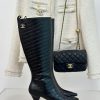 Chanel | Chanel 23c Autumn/Winter New ProductsDouble C Small Square Head Cat Heel Boots Seribmzbkskk