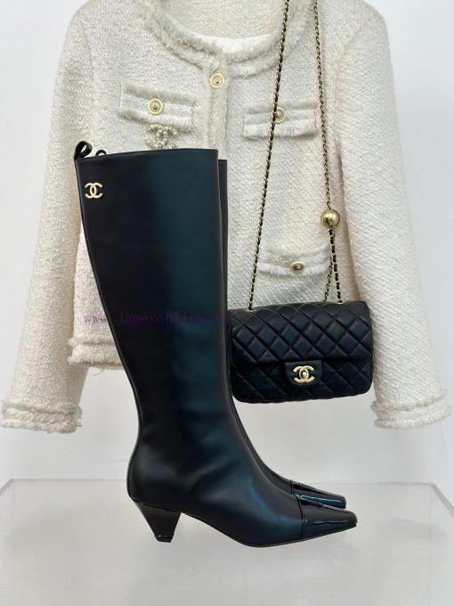 Chanel | Chanel 23c Autumn/Winter New ProductsDouble C Small Square Head Cat Heel Boots Serijk3i31ig - Image 2