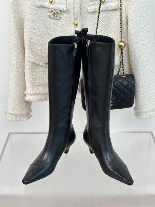 Chanel | Chanel 23c Autumn/Winter New ProductsDouble C Small Square Head Cat Heel Boots Serijk3i31ig - Image 6