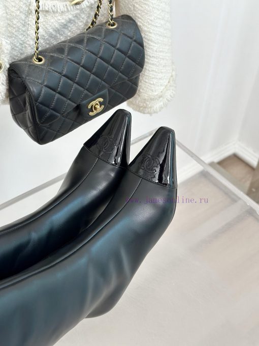 Chanel | Chanel 23c Autumn/Winter New ProductsDouble C Small Square Head Cat Heel Boots Serijk3i31ig - Image 8