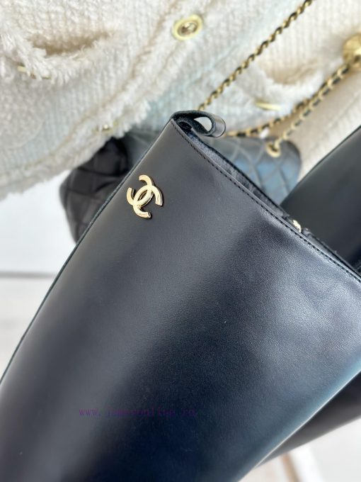 Chanel | Chanel 23c Autumn/Winter New ProductsDouble C Small Square Head Cat Heel Boots Serijk3i31ig - Image 9