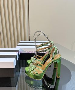 The Aquazzura 2024 classic high-heeled waterproof platform rhinestone sandals are truly beauc3nbhhlk