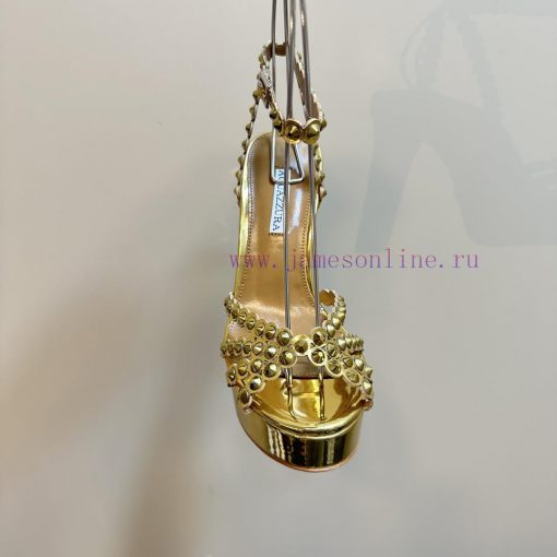 The Aquazzura 2024 classic high-heeled waterproof platform rhinestone sandals are truly beauq90gt50a - Image 9