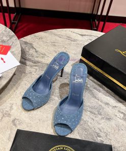∙ Loose diamond slippers ∙ ꫛꫀ w ︎ ️The Me Dolly Plum Strass high-heeled mule shoes are the pas080nso