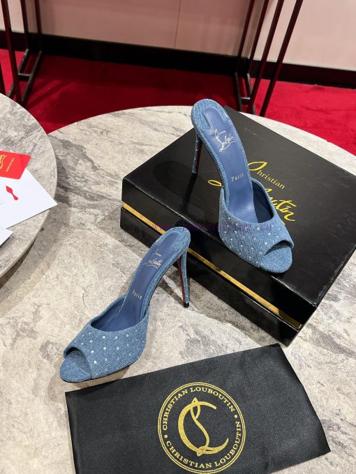 ∙ Loose diamond slippers ∙ ꫛꫀ w ︎ ️The Me Dolly Plum Strass high-heeled mule shoes are the pas080nso - Image 4