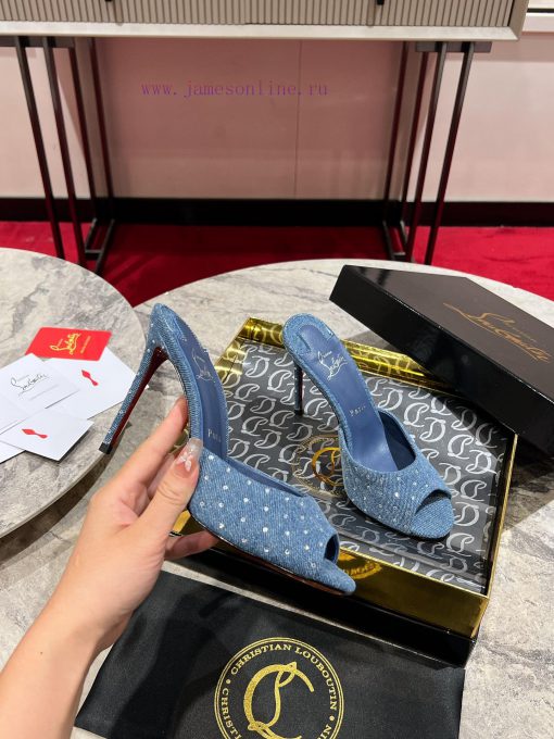 ∙ Loose diamond slippers ∙ ꫛꫀ w ︎ ️The Me Dolly Plum Strass high-heeled mule shoes are the pas080nso - Image 6