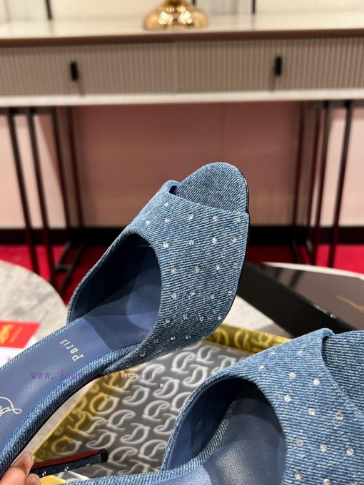 ∙ Loose diamond slippers ∙ ꫛꫀ w ︎ ️The Me Dolly Plum Strass high-heeled mule shoes are the pas080nso - Image 9