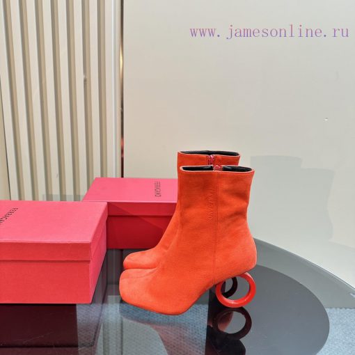 FERRAGAMO square toe fashion bootsUnique sculptural heel with same tone finish, adorned with2cuirsv1 - Image 2