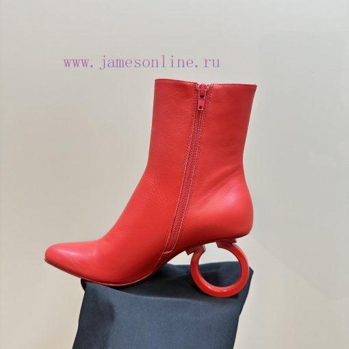 FERRAGAMO square toe fashion bootsUnique sculptural heel with same tone finish, adorned withho36mhbm - Image 10