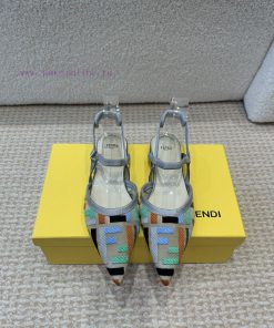Fendi 24ss Fendi series double FF pointed high-heeled sandalsA must-have FF trailer every yeahom90cg