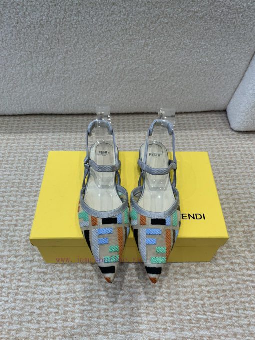 Fendi 24ss Fendi series double FF pointed high-heeled sandalsA must-have FF trailer every yeahom90cg - Image 2