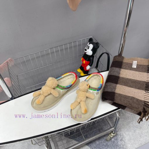 UGG cotton slippers bear snow boots with playful and cute versatile designs, UGG flat bottom5bogv4li - Image 8
