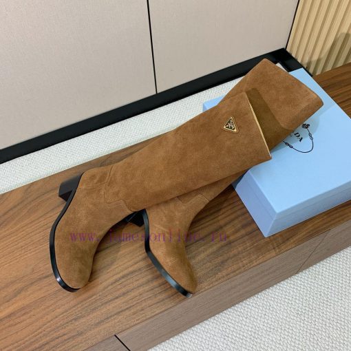 Prada autumn and winter thick heeled long boots have a high-end and atmospheric appearance. iuo961ua - Image 3