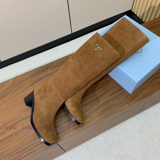 Prada autumn and winter thick heeled long boots have a high-end and atmospheric appearance. iuo961ua - Image 4
