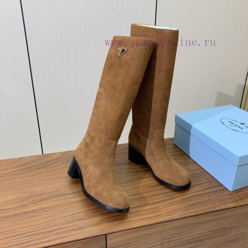 Prada autumn and winter thick heeled long boots have a high-end and atmospheric appearance. iuo961ua - Image 5