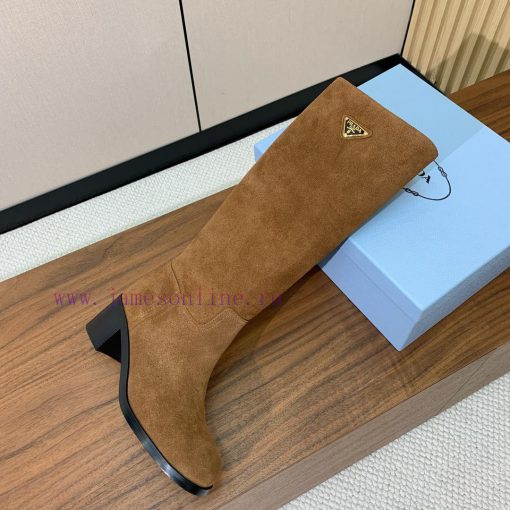 Prada autumn and winter thick heeled long boots have a high-end and atmospheric appearance. iuo961ua - Image 6