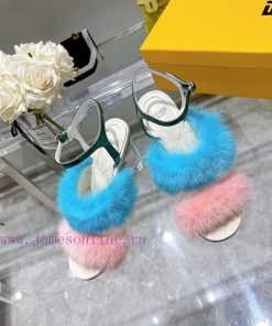 Fendi F and mink fur single shoesTop tier original product of the same style on the runway, n9znxd7r