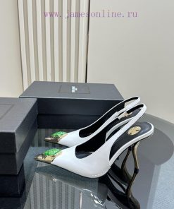 YSL Saint LaurentSS2024 New Product Metal Head Big Gemstone Elegant and Atmospheric High Heerec9j5hb