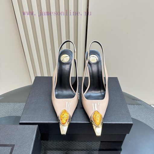 YSL Saint LaurentSS2024 New Product Metal Head Big Gemstone Elegant and Atmospheric High Hee95x3u4t0 - Image 3