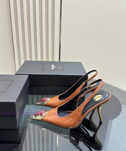 YSL Saint LaurentSS2024 New Product Metal Head Big Gemstone Elegant and Atmospheric High Heet2x2h9yg