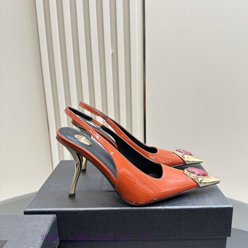 YSL Saint LaurentSS2024 New Product Metal Head Big Gemstone Elegant and Atmospheric High Hee4akkfhgw - Image 6